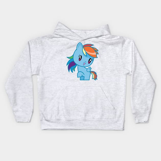 Cutie Mark Crew Rainbow Dash Kids Hoodie by CloudyGlow